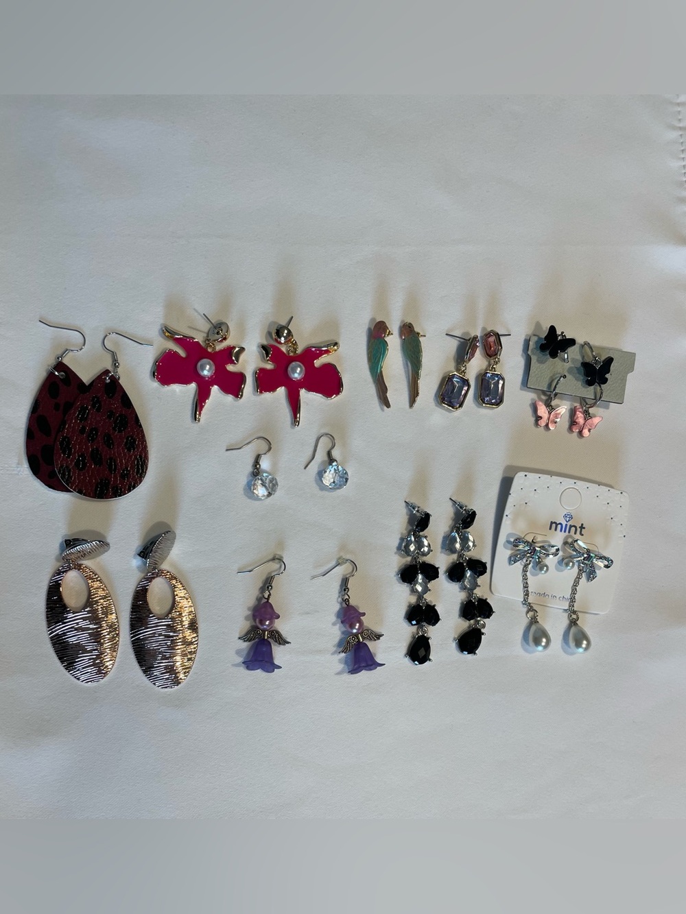 Fun Fashion Earring Lot Bundle Coquette Y2K Whimsigoth Fairycore 10 Pairs